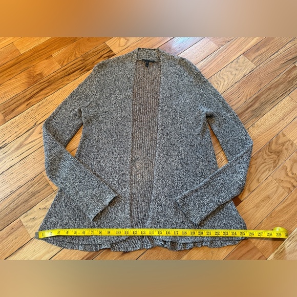 Eileen Fisher Open Front Cardigan Linen/Wool Gray Black Yarn Women’s Size M - Picture 13 of 13